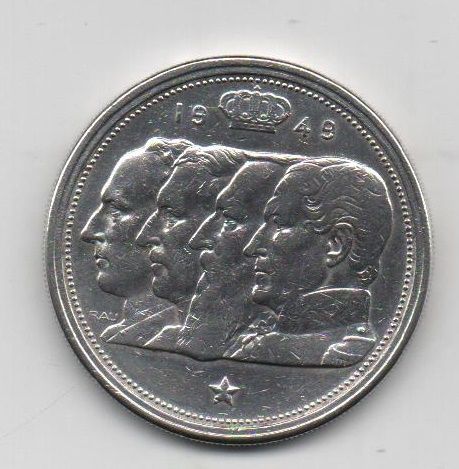 BELGICA DEL AÑO 1949 DE 100 FRANCOS